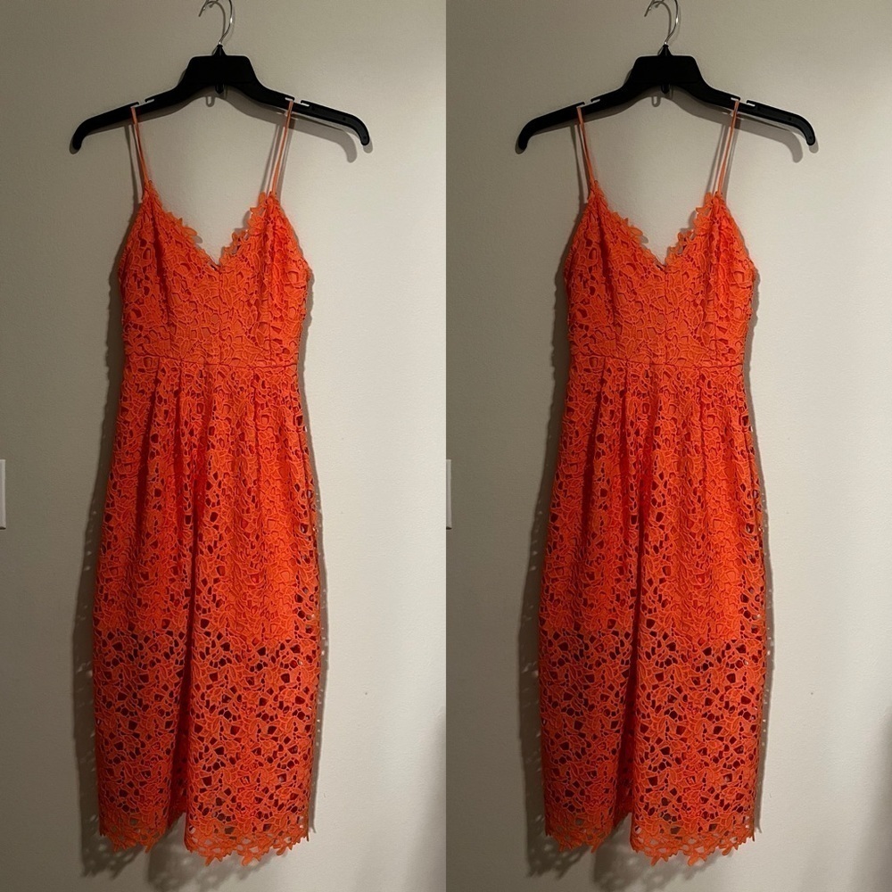 COPY - 🆕 ASTR LABEL coral  LACE CROCHET DRESS M